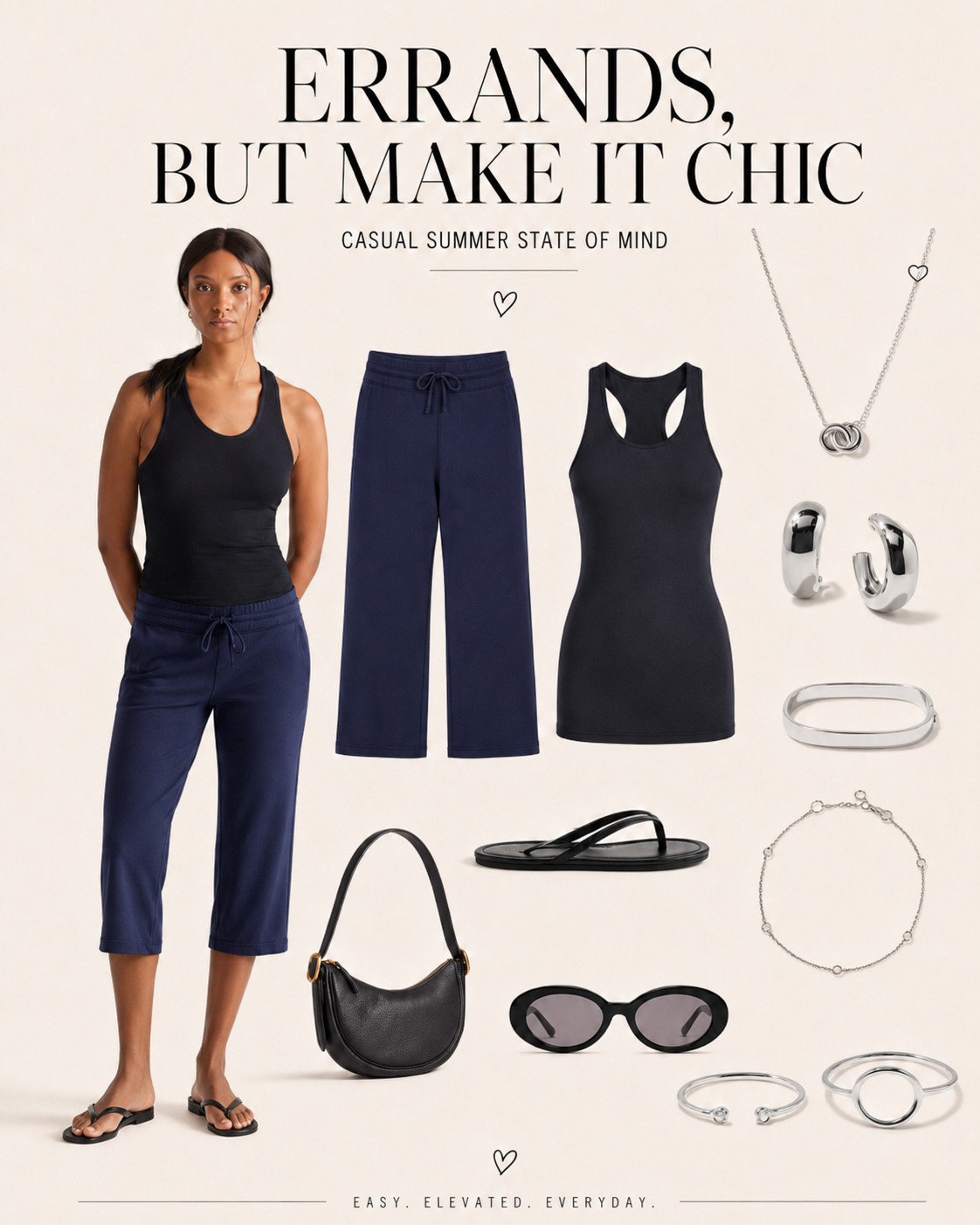 The perfect summer shopping-day look: comfy staples, sleek accessories, and timeless pieces you'll reach for on repeat. 🖤☀️ #LTKStyle #SummerChic #CasualLuxury #LTKFinds #EverydayStyle 

 #LTKootd #LTKSeasonal #LTKActive