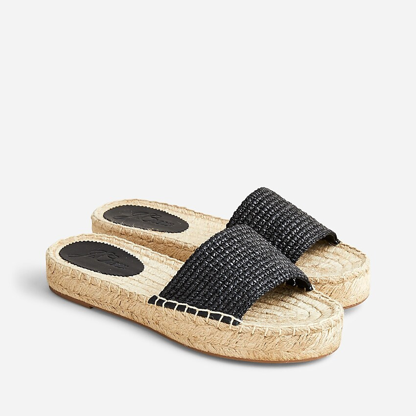 Raffia slip-on espadrille sandals | J. Crew US