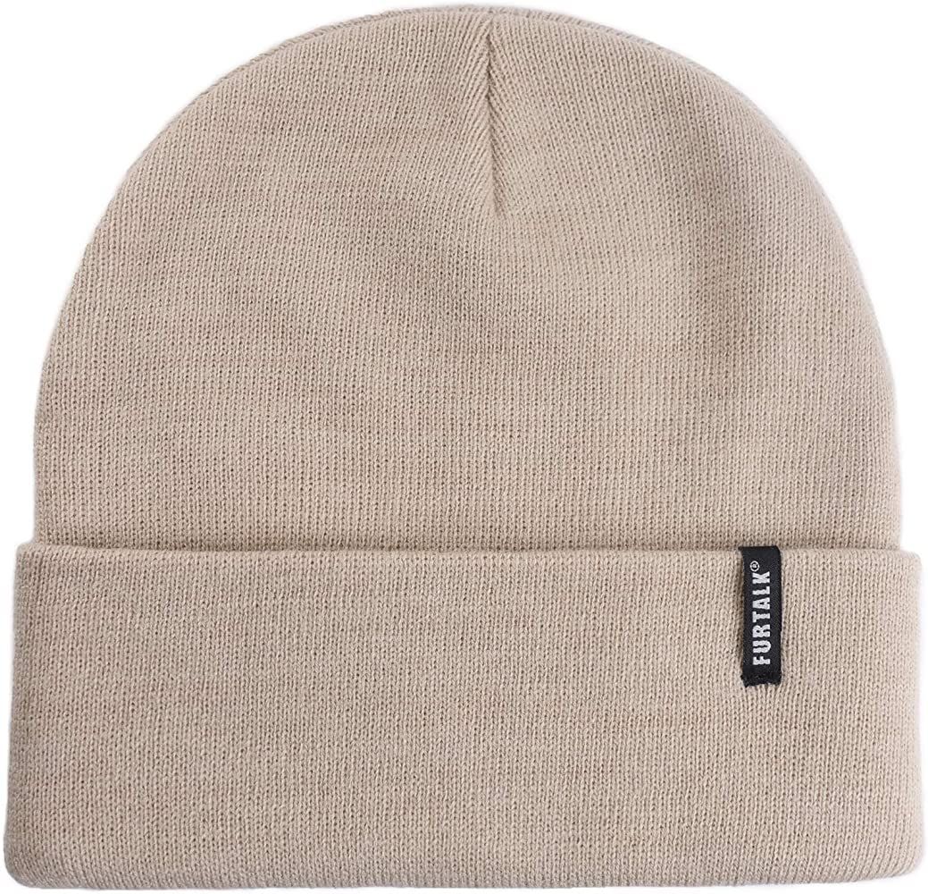 FURTALK Womens Knit Beanie Hat Acrylic Winter Hats for Women Men Soft Warm Unisex Cuffed Beanie | Amazon (US)