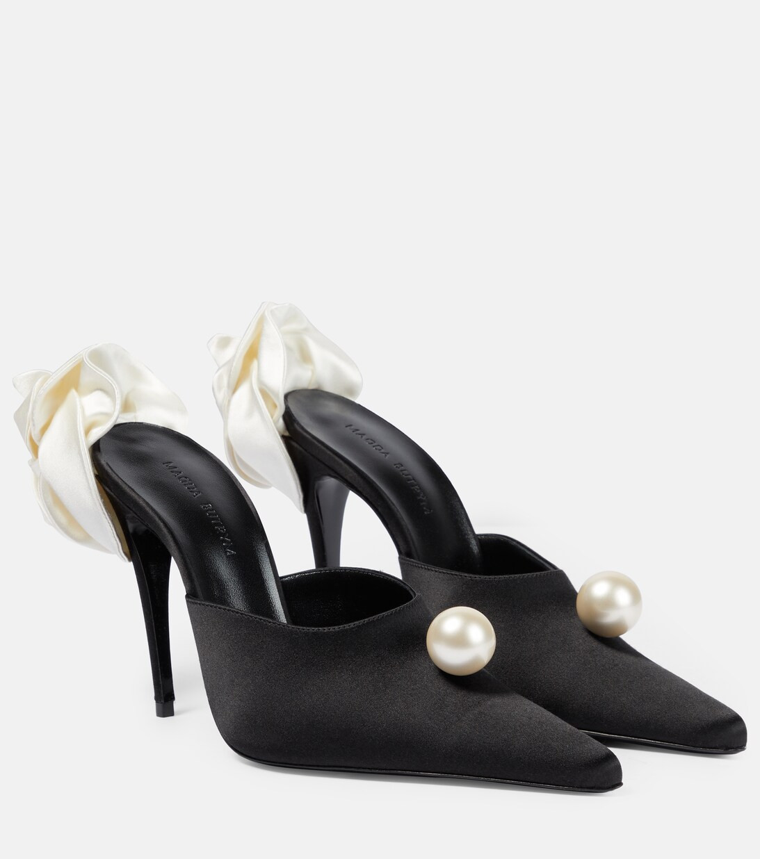 Mules en satin à ornements | Mytheresa (FR)