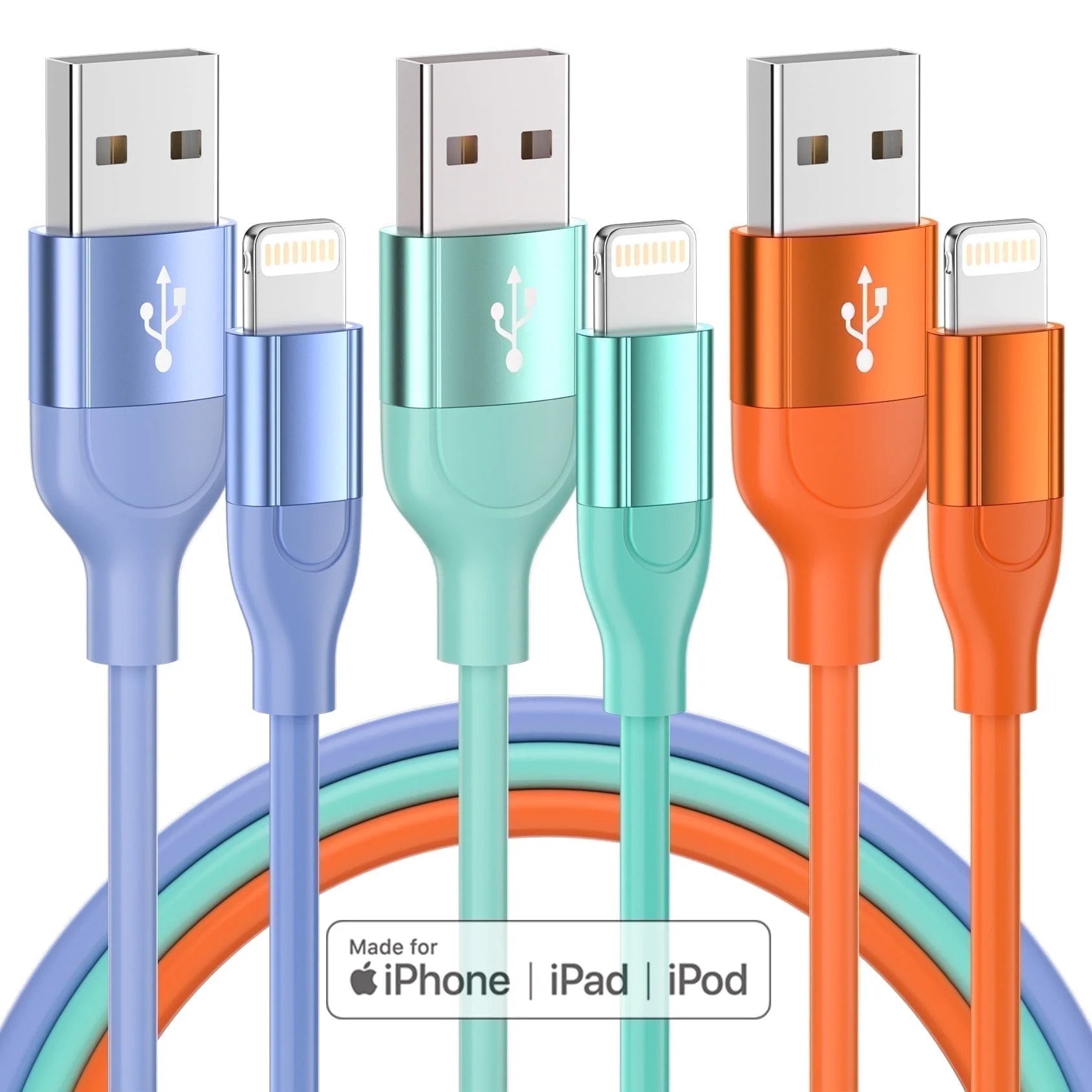 Bkayp iPhone Charger [Apple Mfi Certified] 3 Pack 10ft Fast Charging Cables iPhone Cord Compatibl... | Walmart (US)