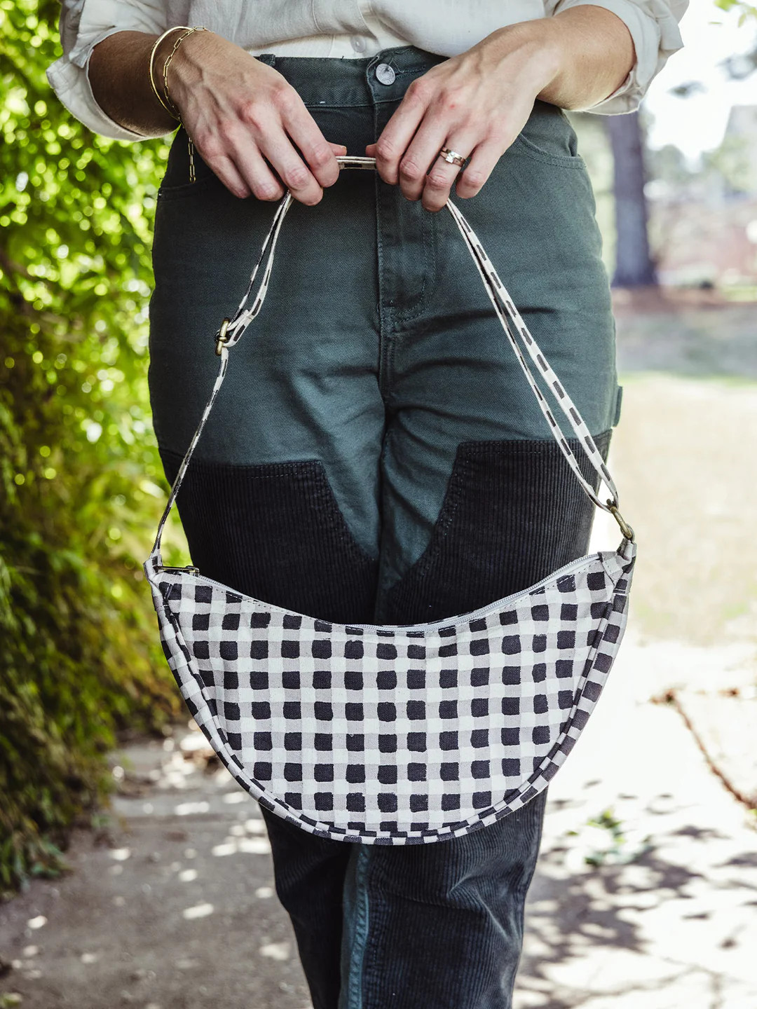 Gingham Moon Sling Bag | Joffa Marketplace