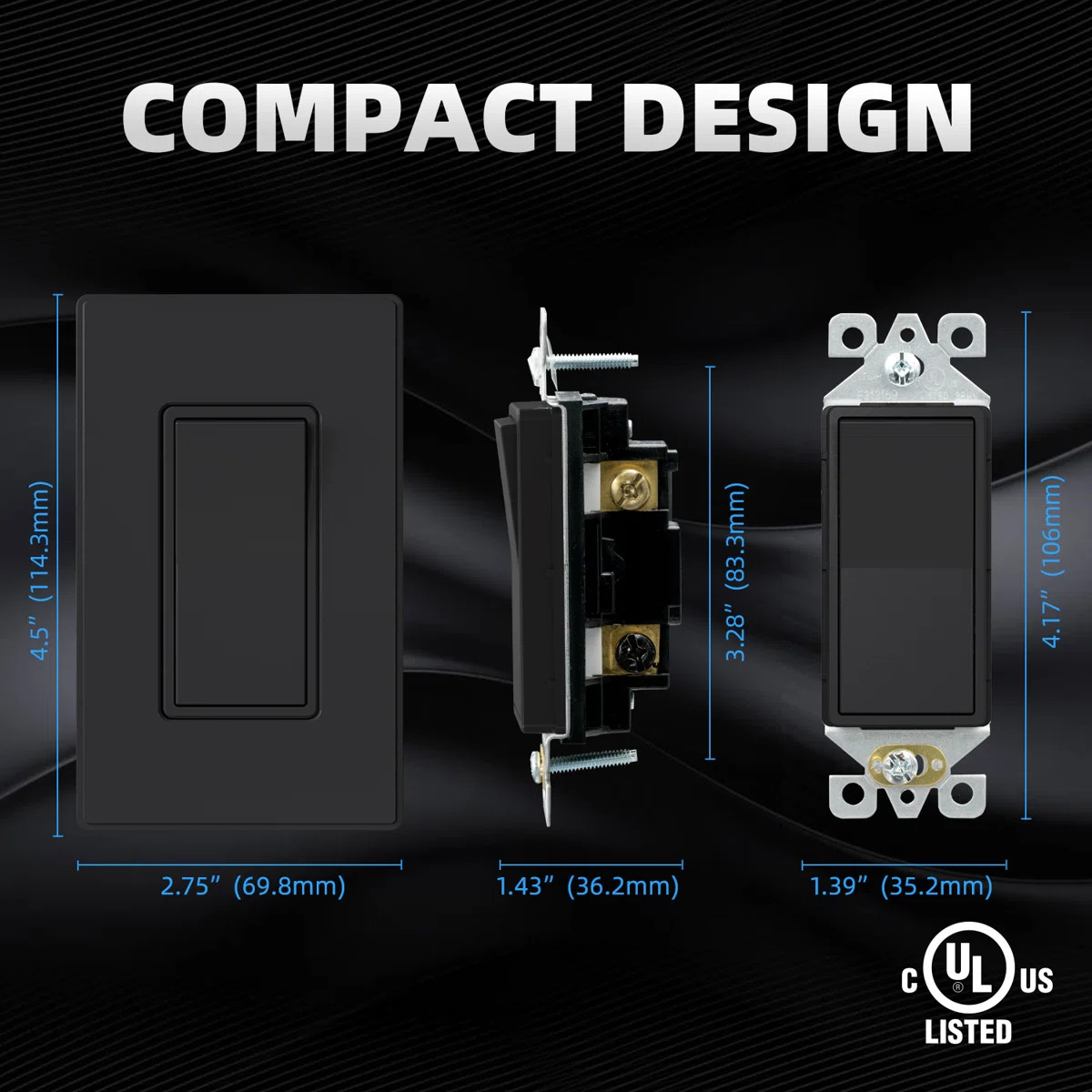 15 Tamper Resistant 3-Way Rocker Light Switch (Set of 10) ES005A-0210SWP | Wayfair North America