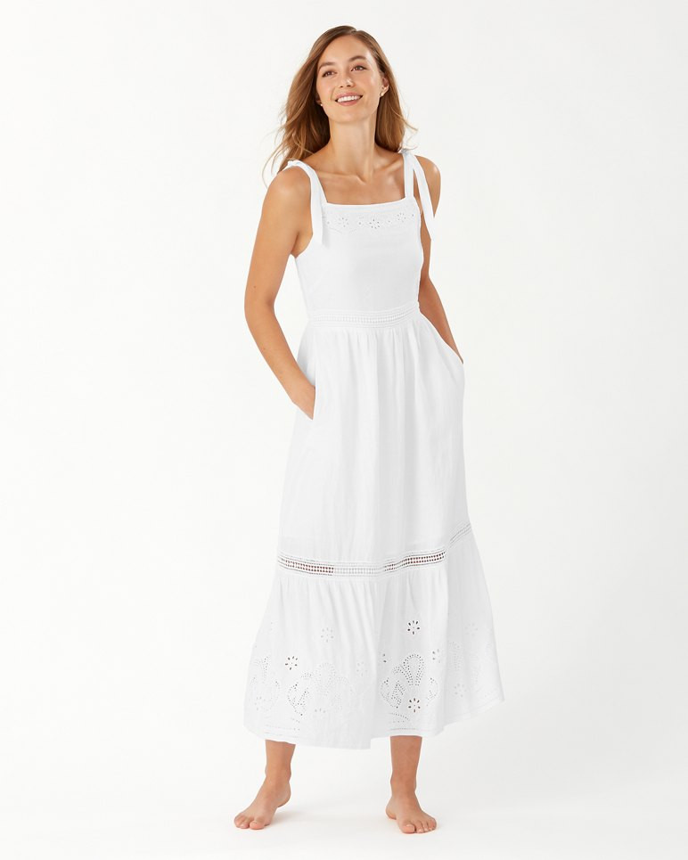 St. Lucia Linen-Blend Square-Neck Dress | Tommy Bahama