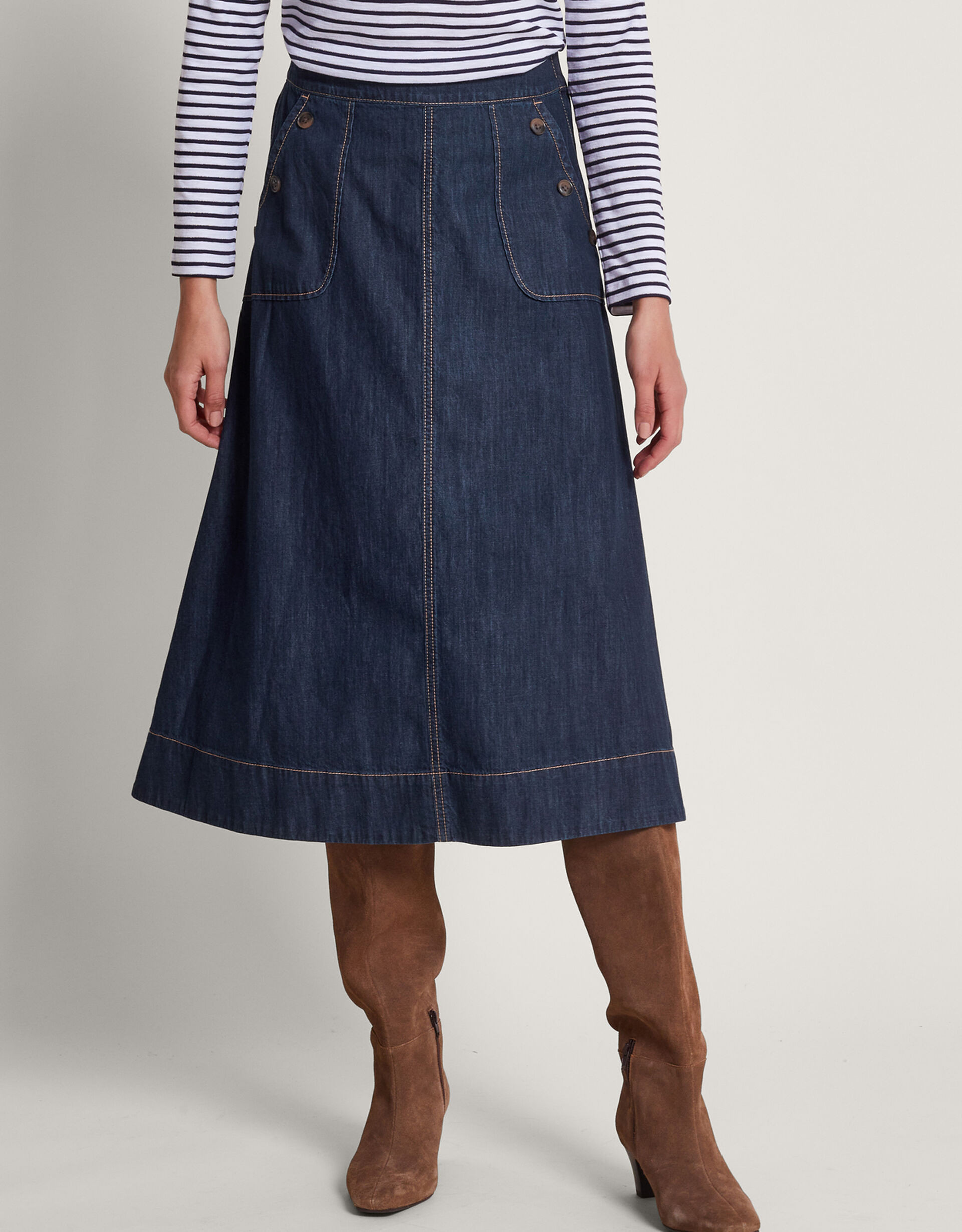Harper Denim Skirt Blue | Monsoon (UK)
