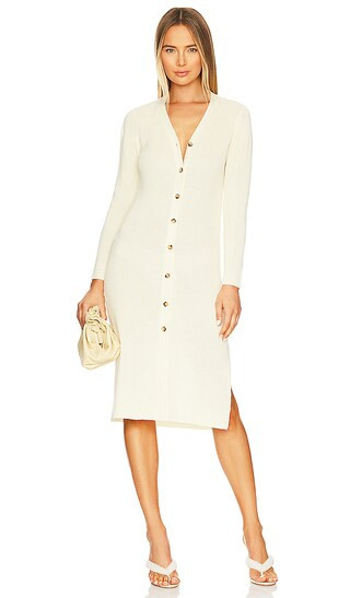 Nola Midi Dress in Cannoli Creme | Revolve Clothing (Global)