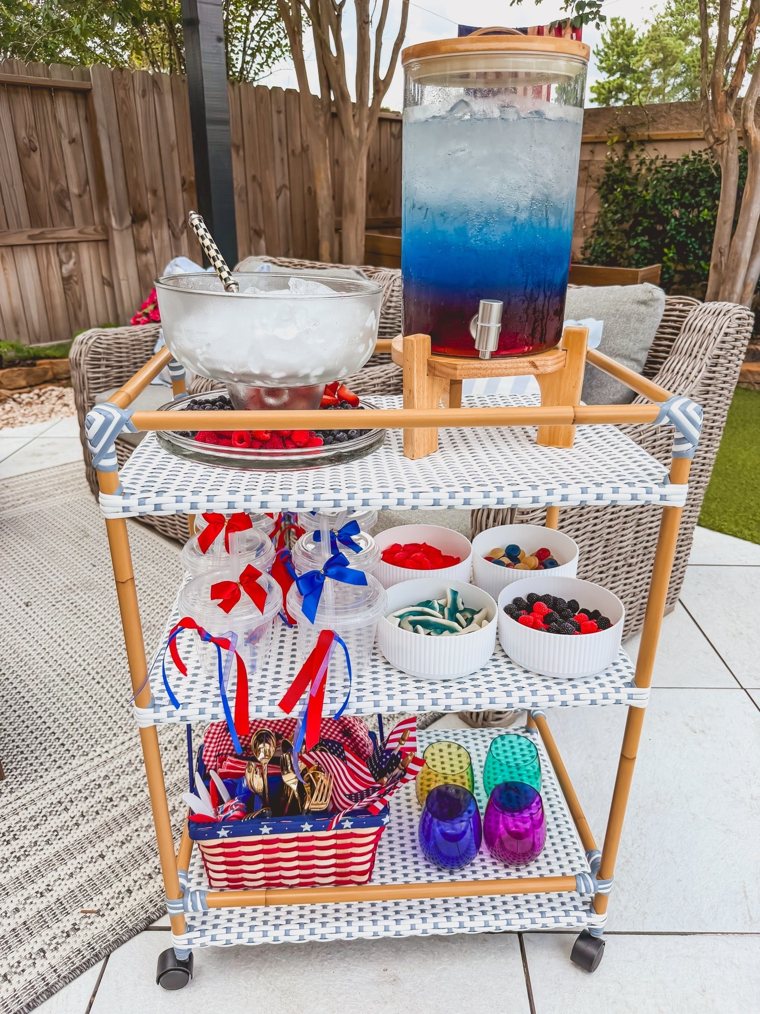 #AD 4th of July Bucket Station! The cutest set up to watch fireworks! @Wayfair #wishyouwerehere #outdoor #wayfair #wayfairpartner