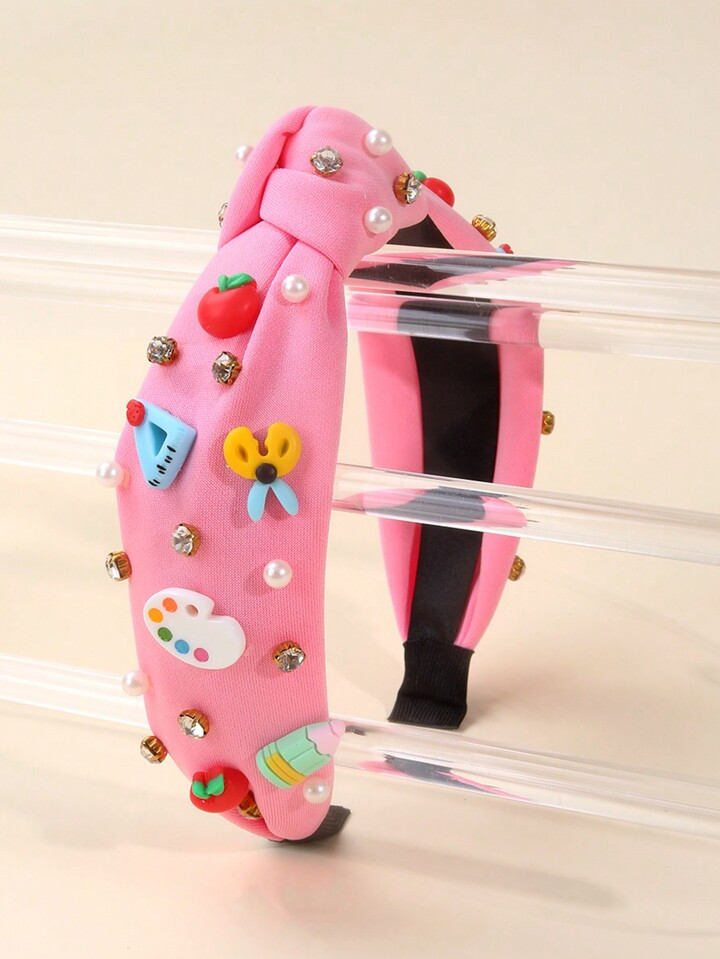 1pc Women Back To School Season Headbands ,Assorted Stationery & Faux Pearl Accessories ,Ribbon K... | SHEIN