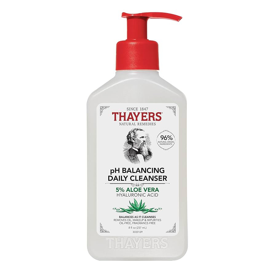 THAYERS pH Balancing Daily Cleanser, Face Wash with Aloe Vera, Gentle and Hydrating Skin Care for... | Amazon (US)