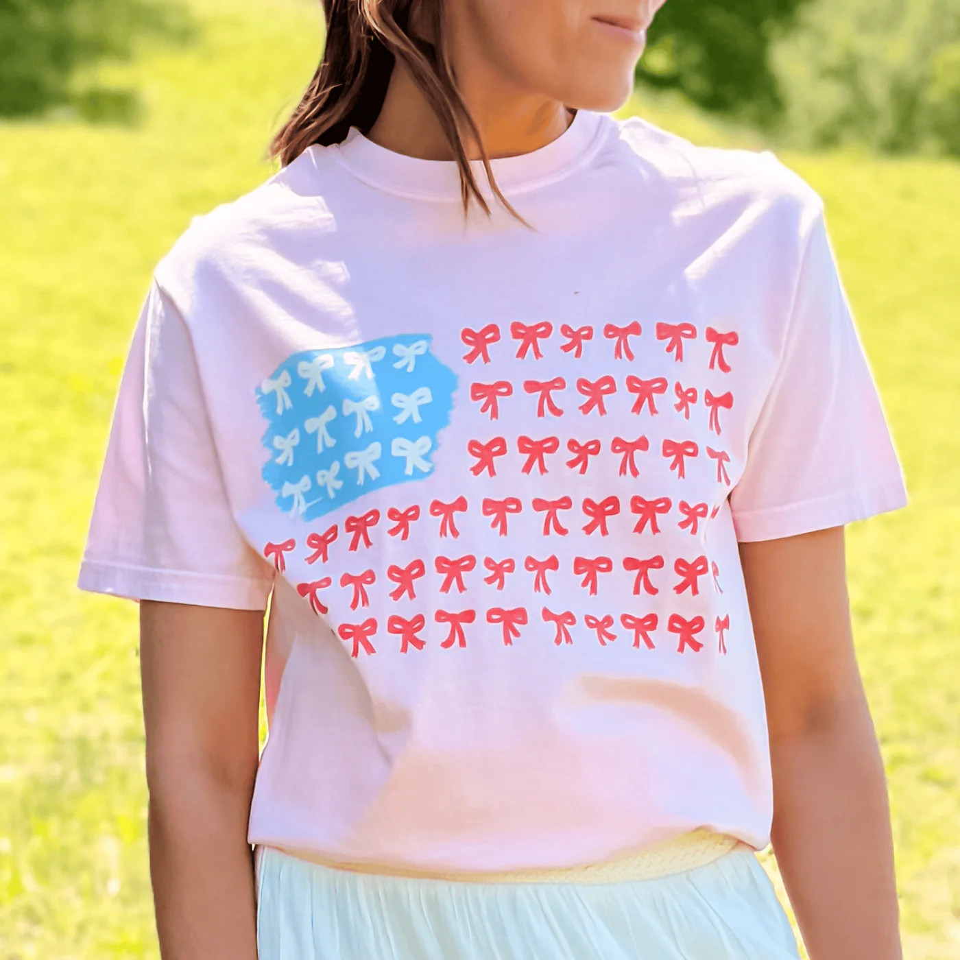 American Flag Bows Tee | Mountain Moverz