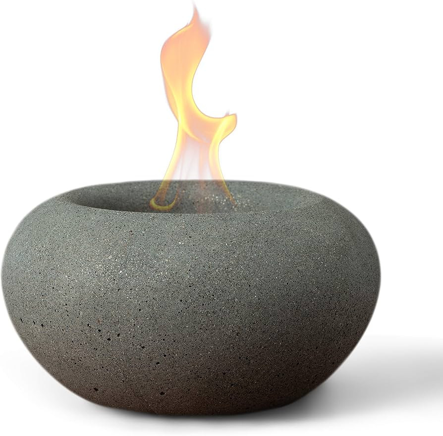 TerraFlame Stone Fire Bowl Table Top | Portable Concrete Fire Pit for Indoor and Outdoor | 3 Gel ... | Amazon (US)