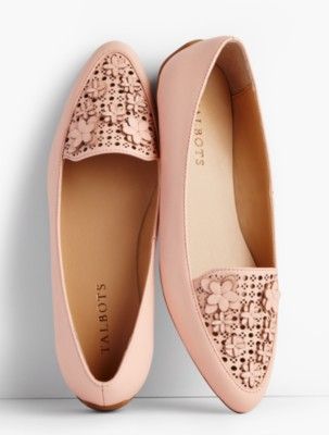 Francesca Flower-Topped Perforated Driving Flats | Talbots
