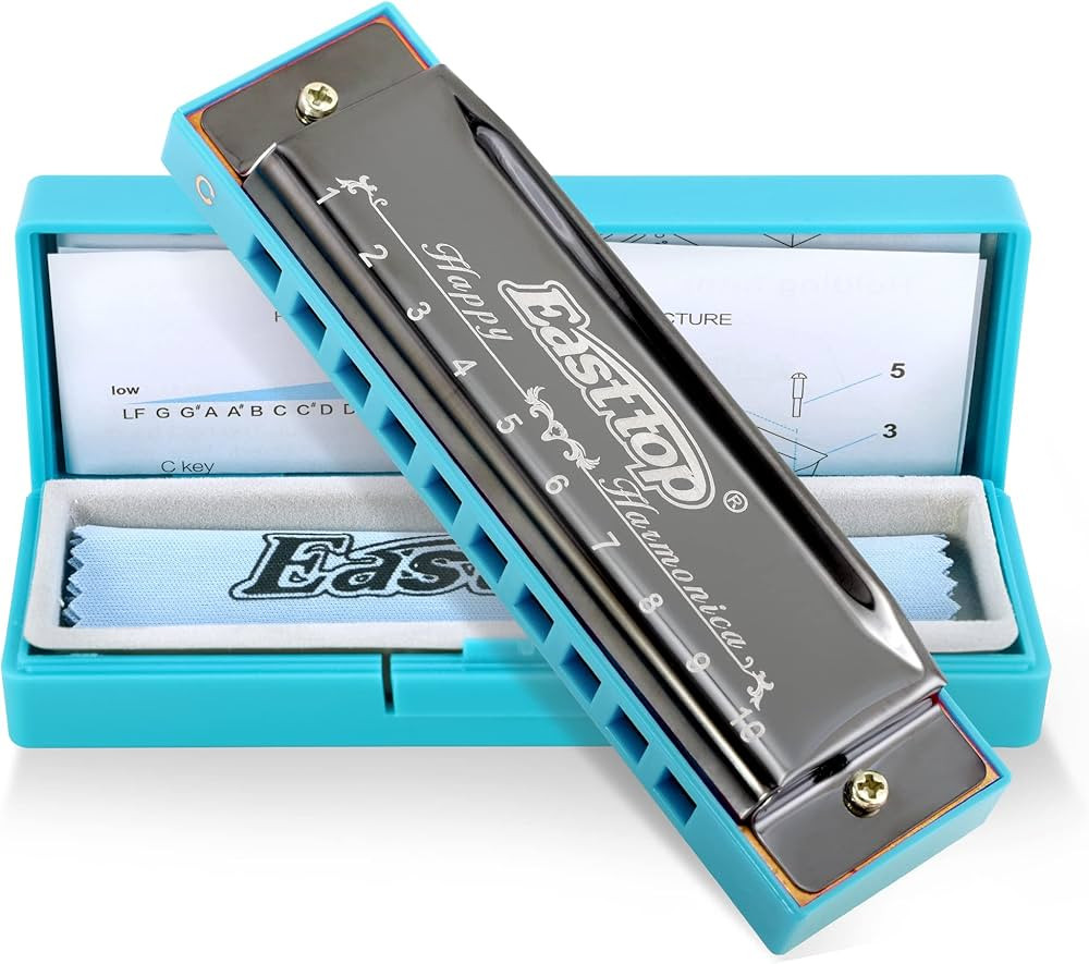 East top Blues Harmonica, Diatonic 10 Holes C Key Happy Harmonica Mouth Organ for Beginner,Kids,C... | Amazon (US)