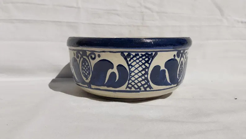 Antique Transylvania Pottery Bowl: Blue Painted Folk Art Plate - Etsy | Etsy (Global)