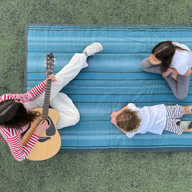 Little Unicorn Outdoor Blanket in Shoreline Stripe Size 5 x 7 ft | 100% Polyester | Babylist