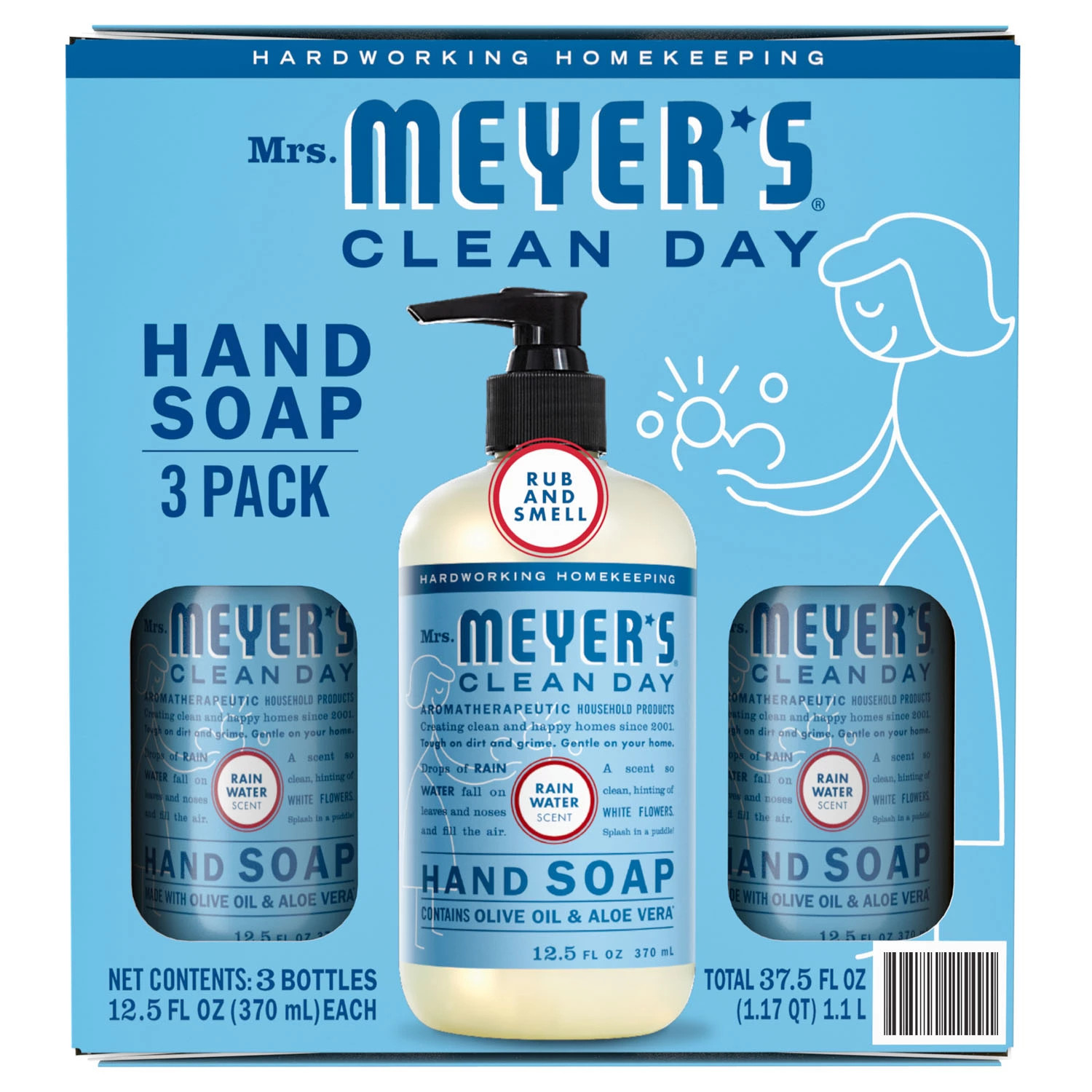 Mrs. Meyer's Clean Day Liquid Hand Soap, Rain Water (12.5 fl., oz. 3 pk.) | Sam's Club