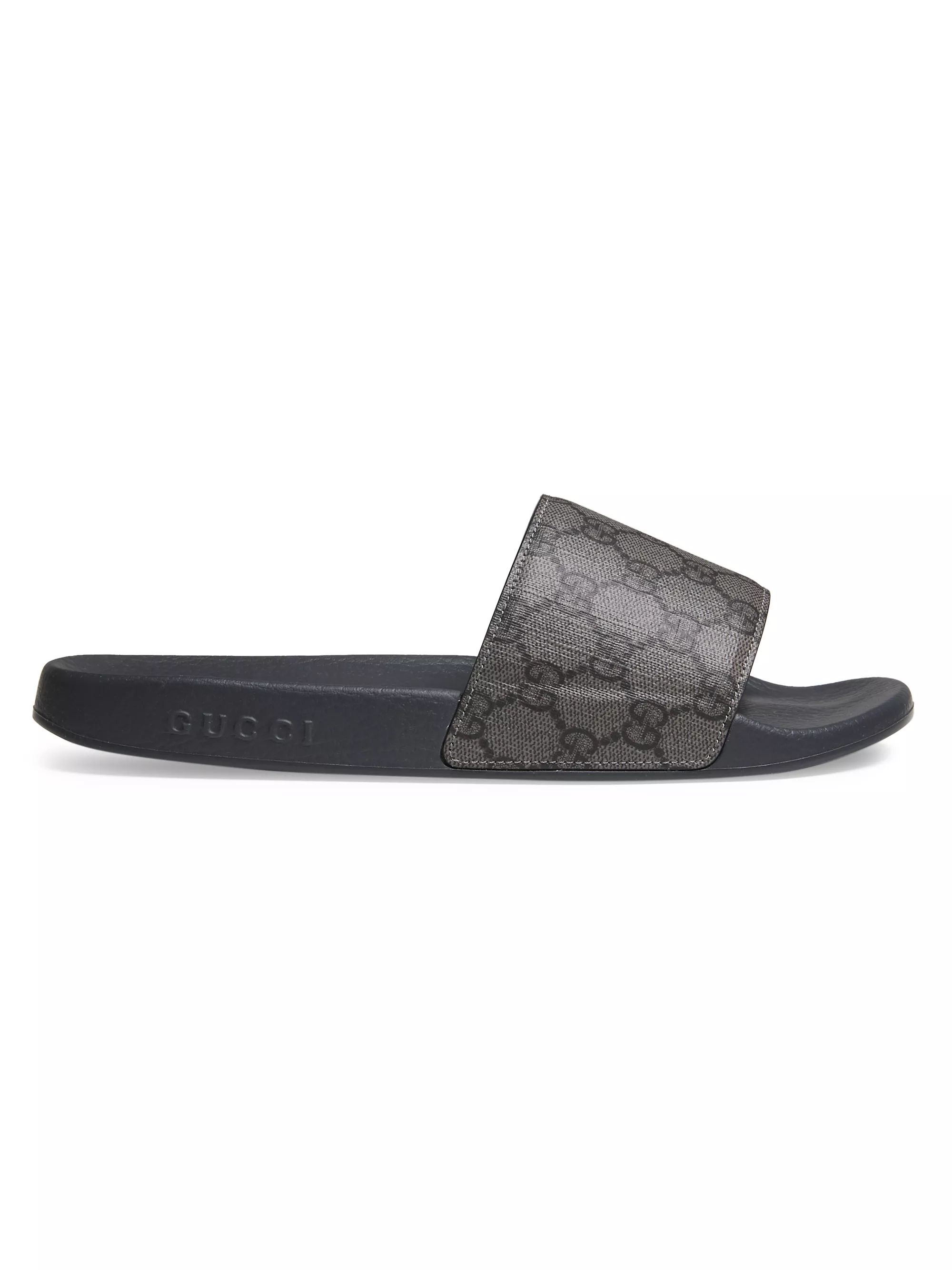 GG Supreme Canvas Slide Sandals | Saks Fifth Avenue