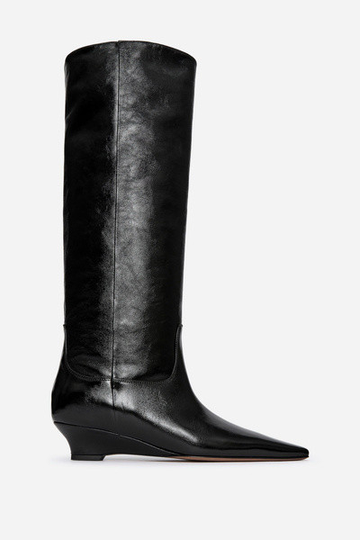 Glossy Leather Boots – Black – Women – ARKET GB | Arket UK