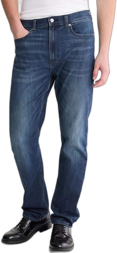 Calvin Klein Mens Straight High Stretch Jeans | Amazon (US)