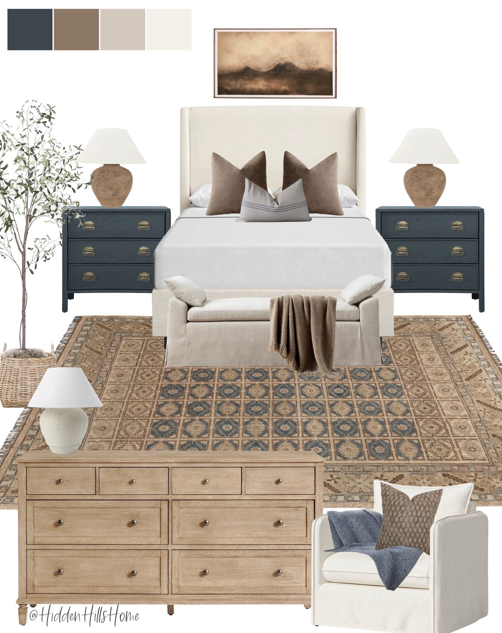 Master bedroom decor, bedroom design ideas, home decor, bedroom inspiration, bedding, bedroom rug, dresser #bedroom

#LTKHome #LTKSaleAlert #LTKSeasonal