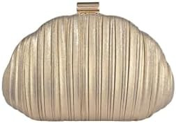 Women's Shell Shaped Clutch Purse Ruched Mini Crossbody Bag Elegant Evening Handbag with Chain St... | Amazon (US)