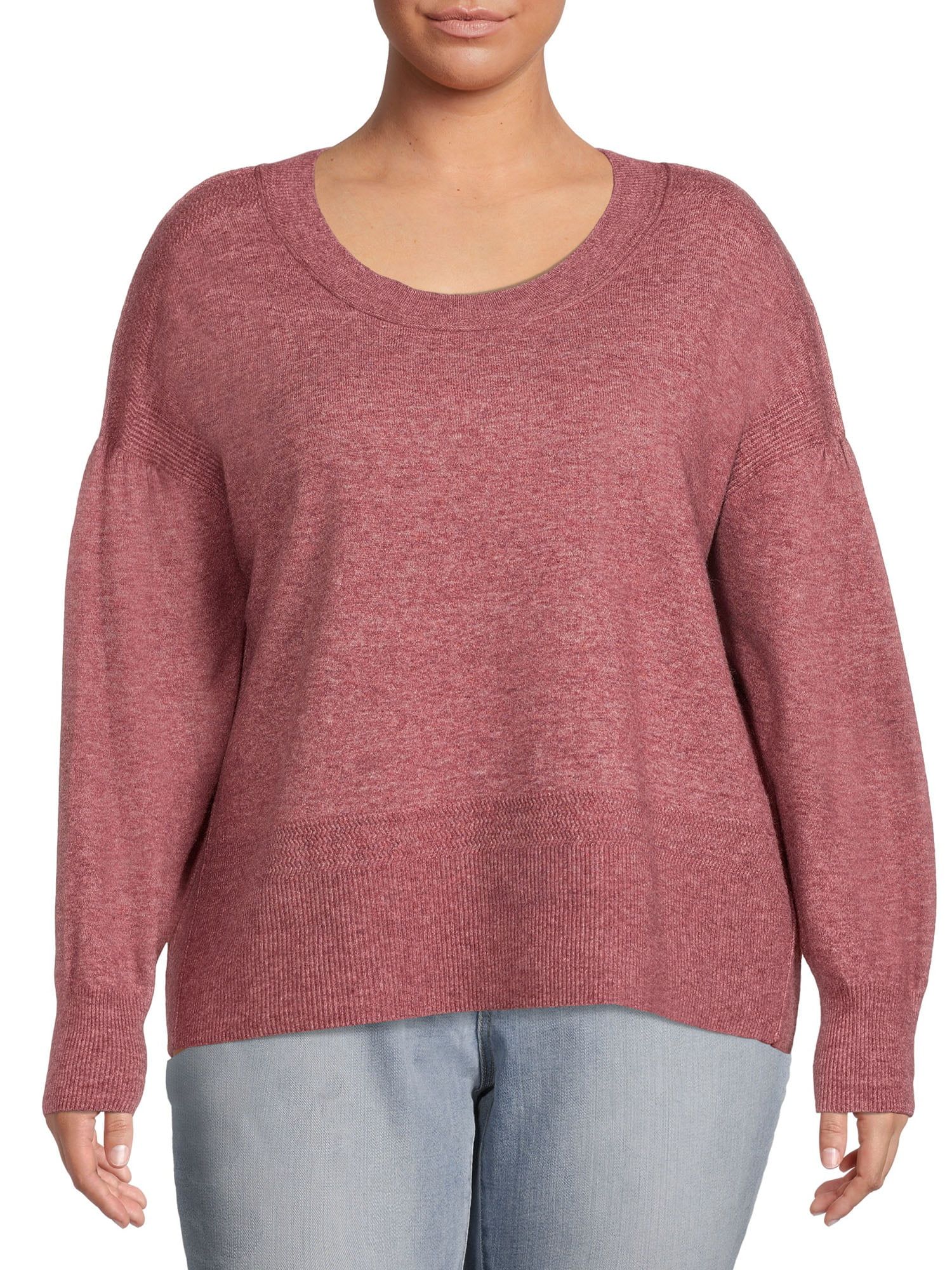 Terra & Sky Women's Plus Size Crewneck Sweater - Walmart.com | Walmart (US)