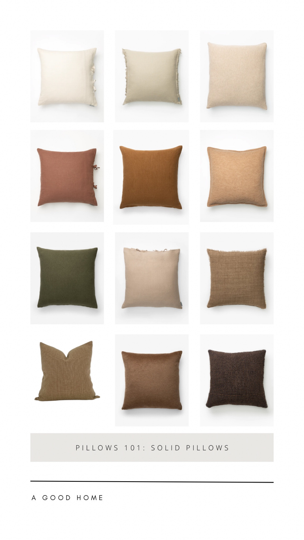 Pillows 101: Solid Pillows