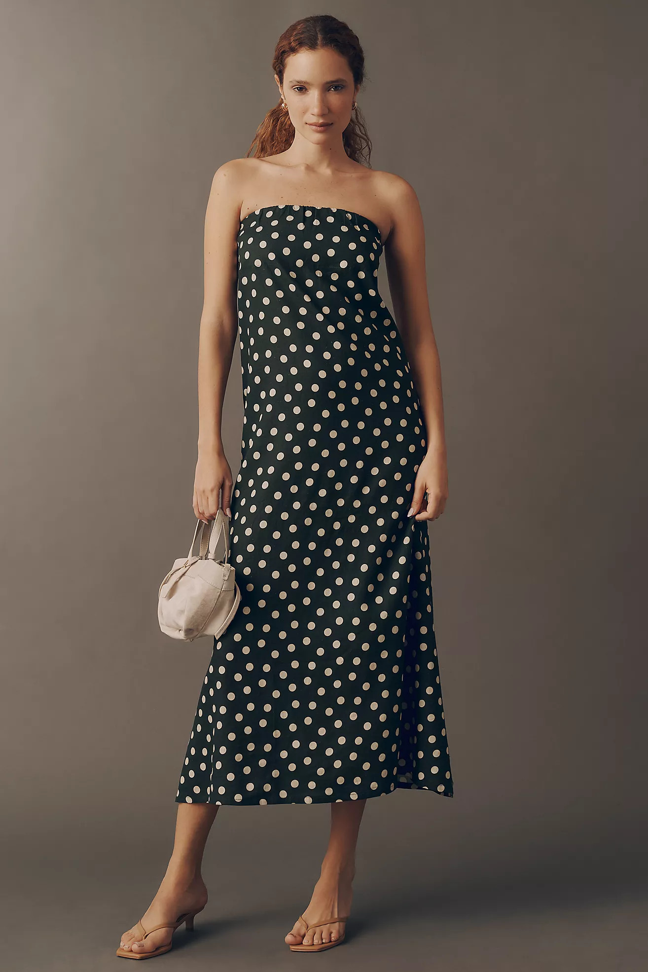 Sunday Ritual Linen Strapless Midi Dress | Anthropologie (US)