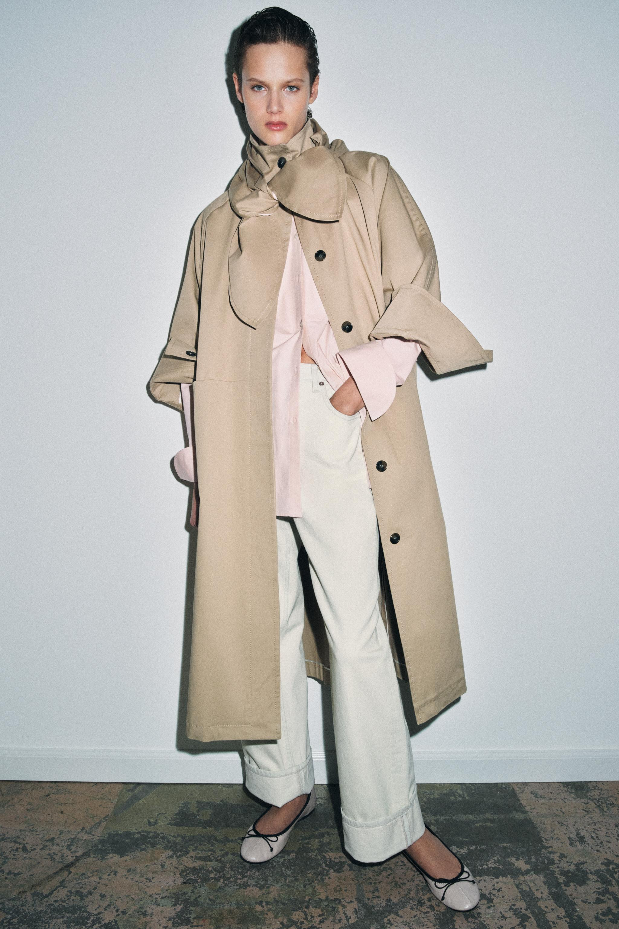 OVERSIZED TRENCH COAT WITH SCARF ZW COLLECTION LIMITED EDITION | Zara US