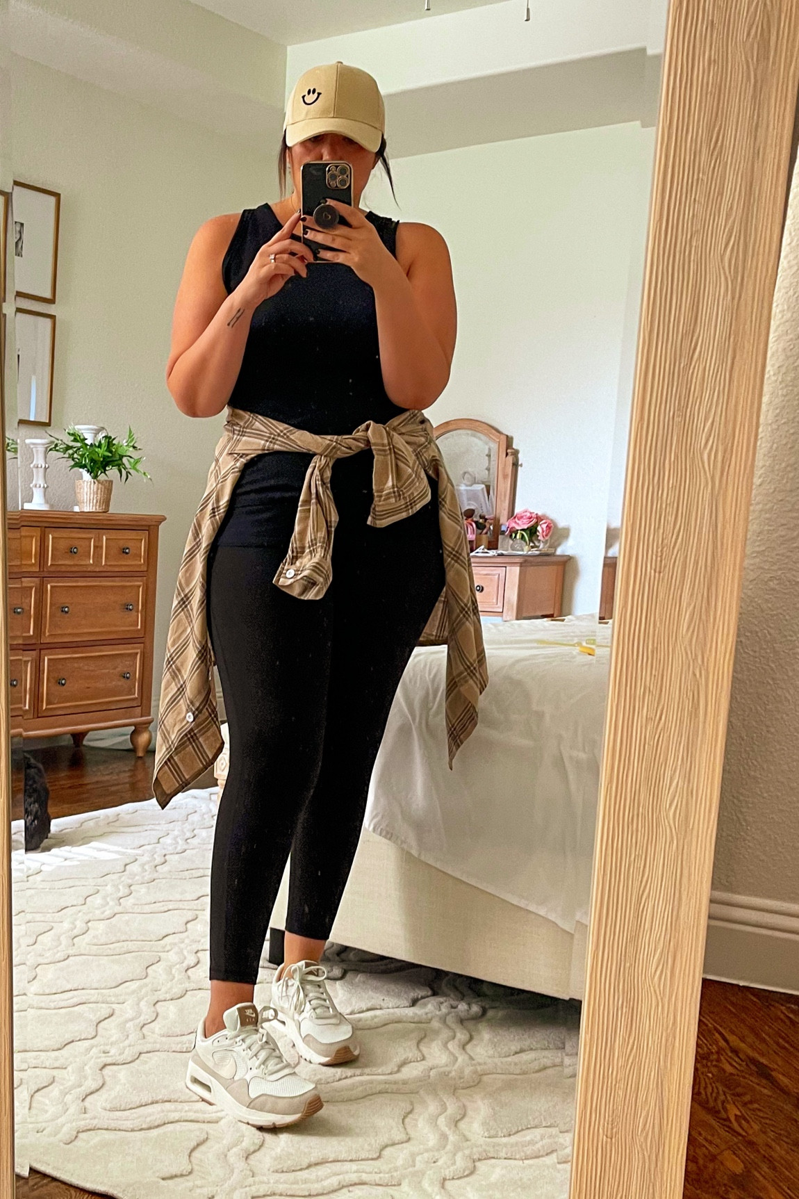 Ootd
Flannel, leggings, leggings, ball cap, fall outfit, causal outfit, travel fit, white nike, white sneakers

#LTKtravel #LTKSeasonal