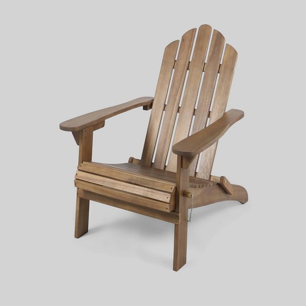 Hollywood Acacia Wood Foldable Patio Adirondack Chair - Christopher Knight Home | Target
