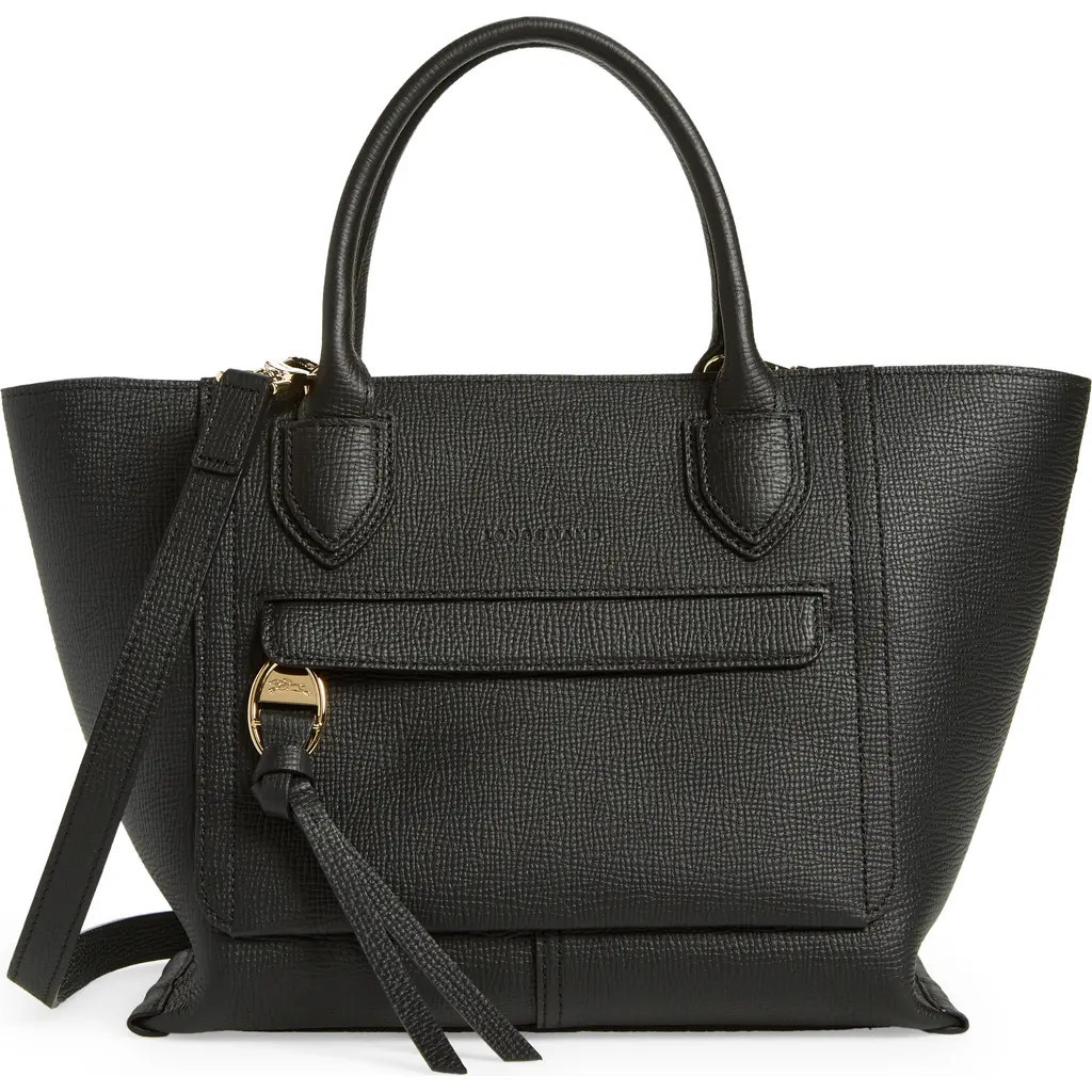 Longchamp Medium Mailbox Leather Top Handle Bag in Black at Nordstrom Rack | Nordstrom Rack