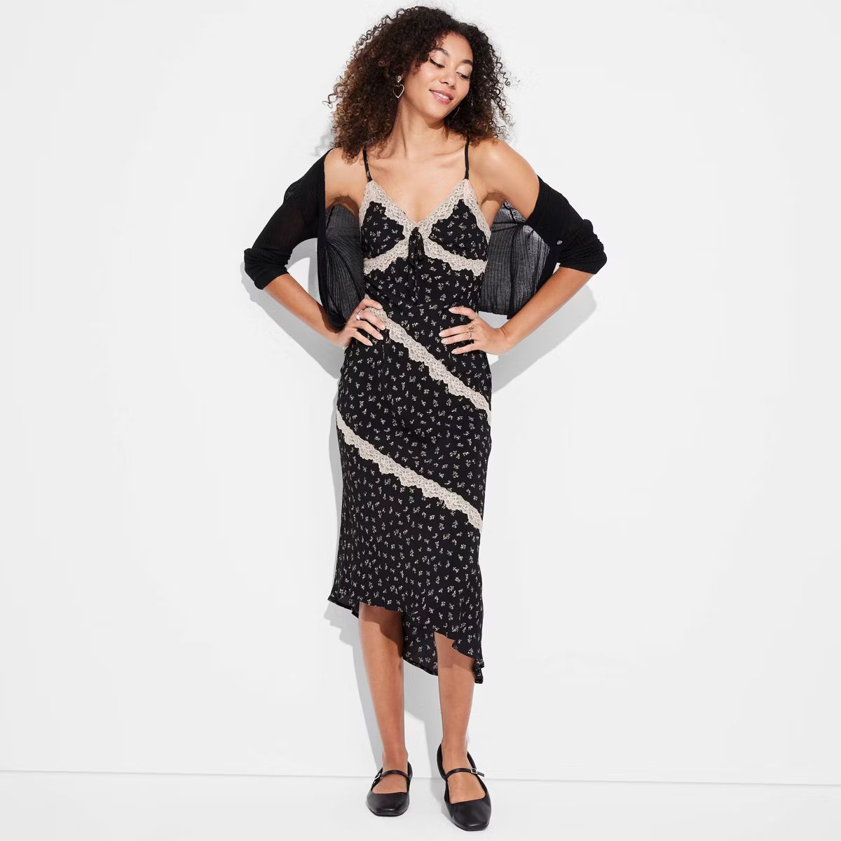 Women's Lace Trim Midi Slip Dress - Wild Fable™ | Target