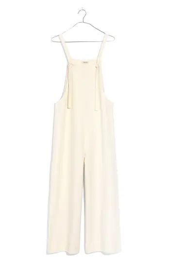 Women's Madewell Tie Strap Knit Overalls, Size X-Small - White | Nordstrom