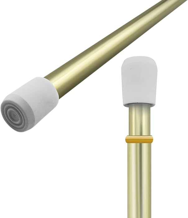 Amazing Drapery Hardware 7/16 Inch Brass Spring Tension Rods, Set of 2 - Adjustable Length 28-48 ... | Amazon (US)