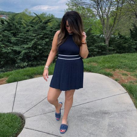 The prettiest knit tennis dress that’s perfect for summer!! I love the color and the quality is so good! 

I’m wearing sizes:
Dress: L
Sandals: 41.5

Abercrombie, tennis dress, Gucci sandal, denim sandal, knit dress, summer dress, navy dress, vacation, summer, spring 

#LTKstyletip #LTKfindsunder100 #LTKmidsize