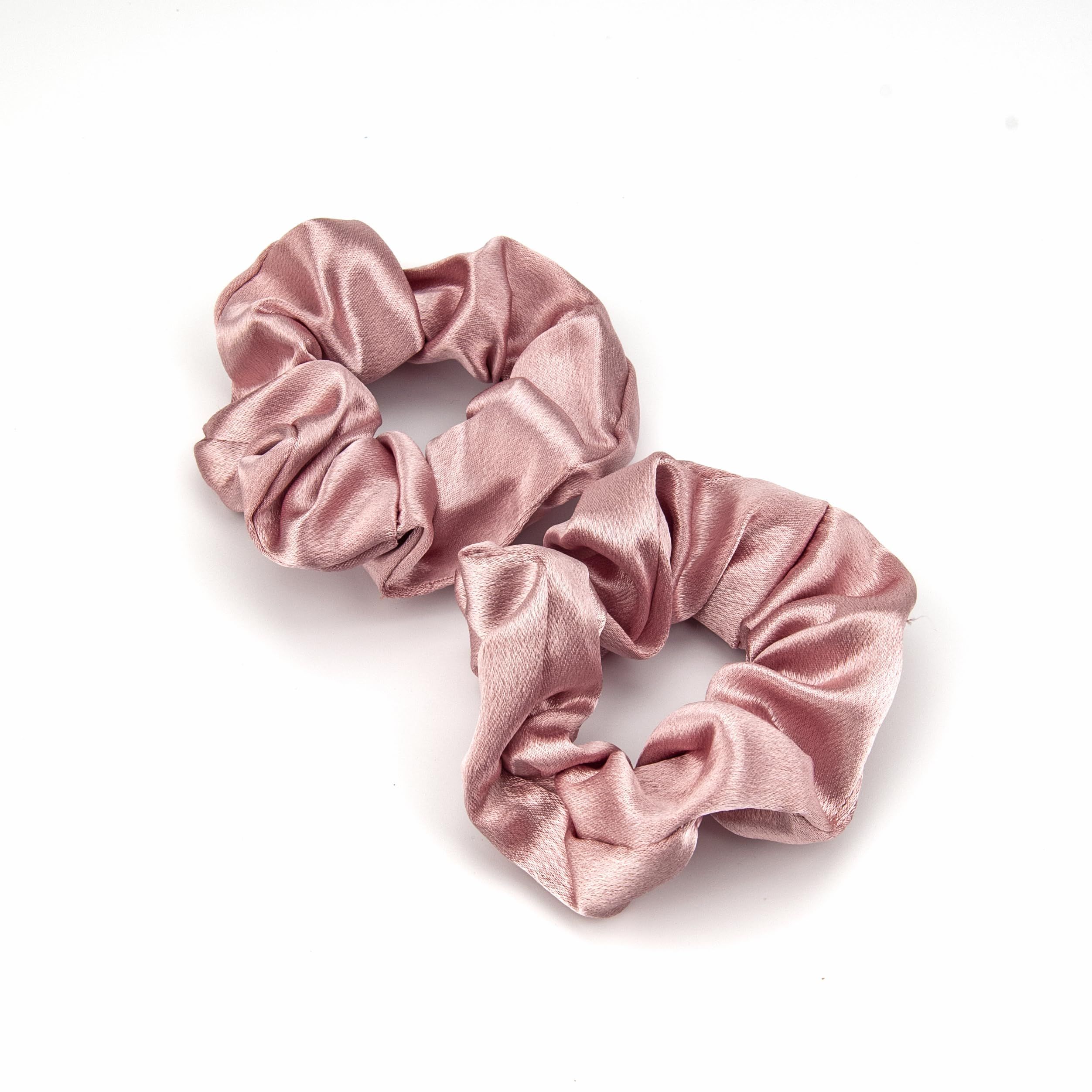 2 Pcs Scrunchies for Women, Soft Silk Scrunchies, Premium Satin Scrunchie Ponytail Holder, Hair S... | Amazon (UK)