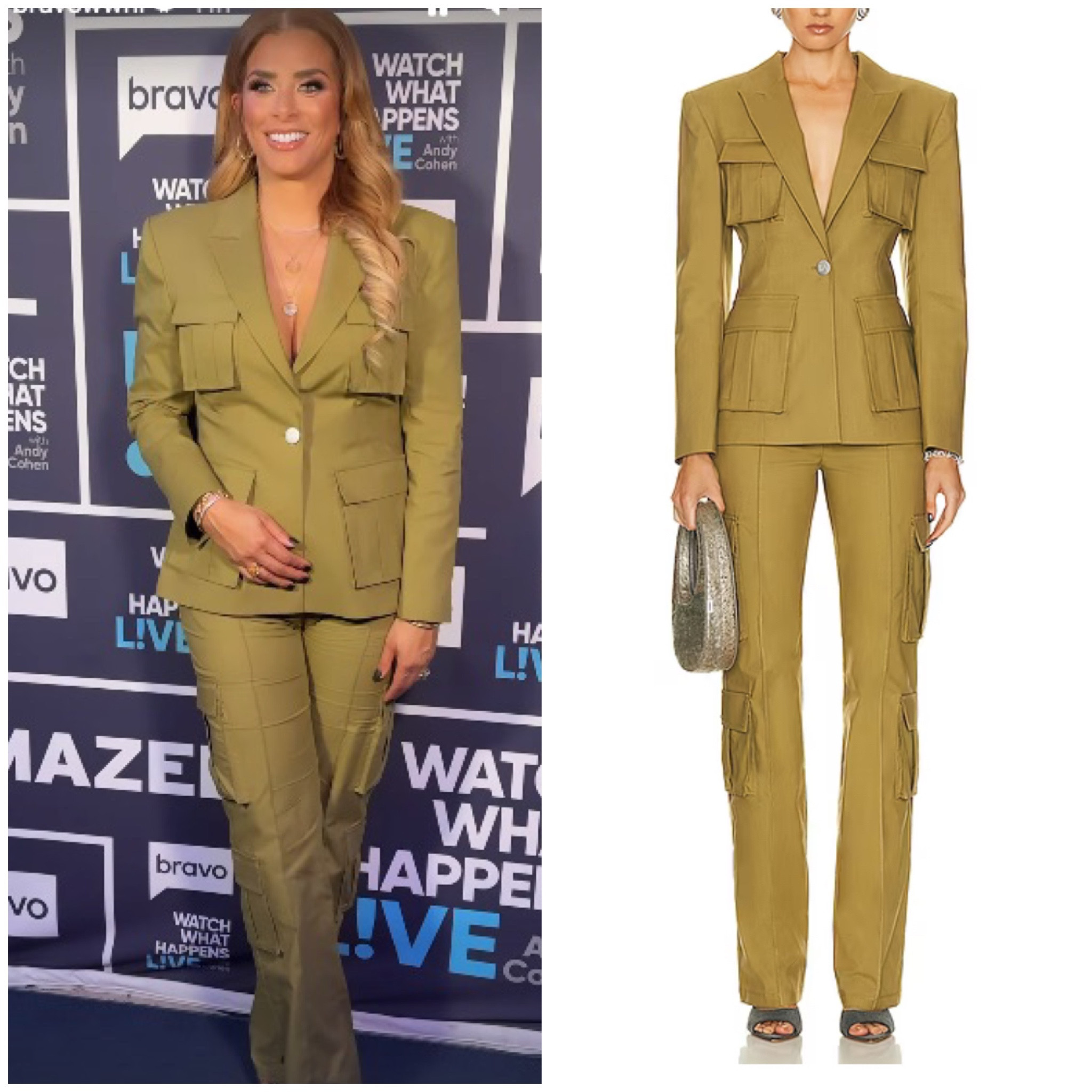 Robyn Dixon’s Green Suit on Watch What Happens Live 📸 = @bravowwhl