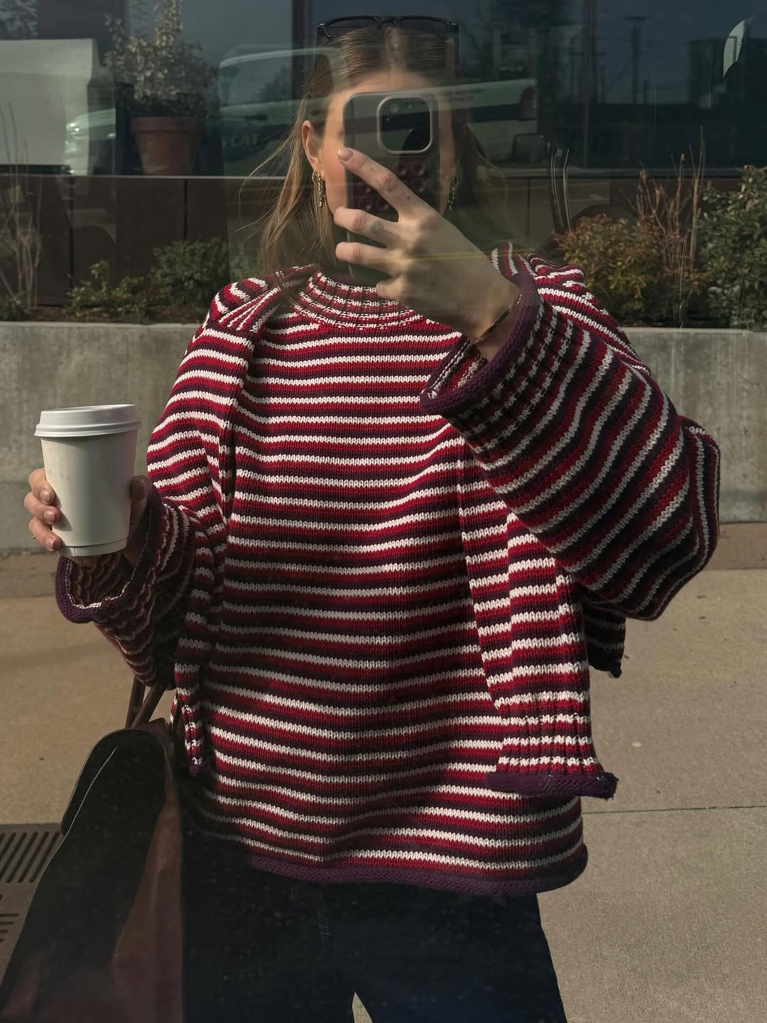 Yummy coffee ✔️
Cozy @jcrew Stripe Rollneck sweater ✔️
💕❤️💓❣️ 

 #LTKValentine #LTKgrwm #LTKootd