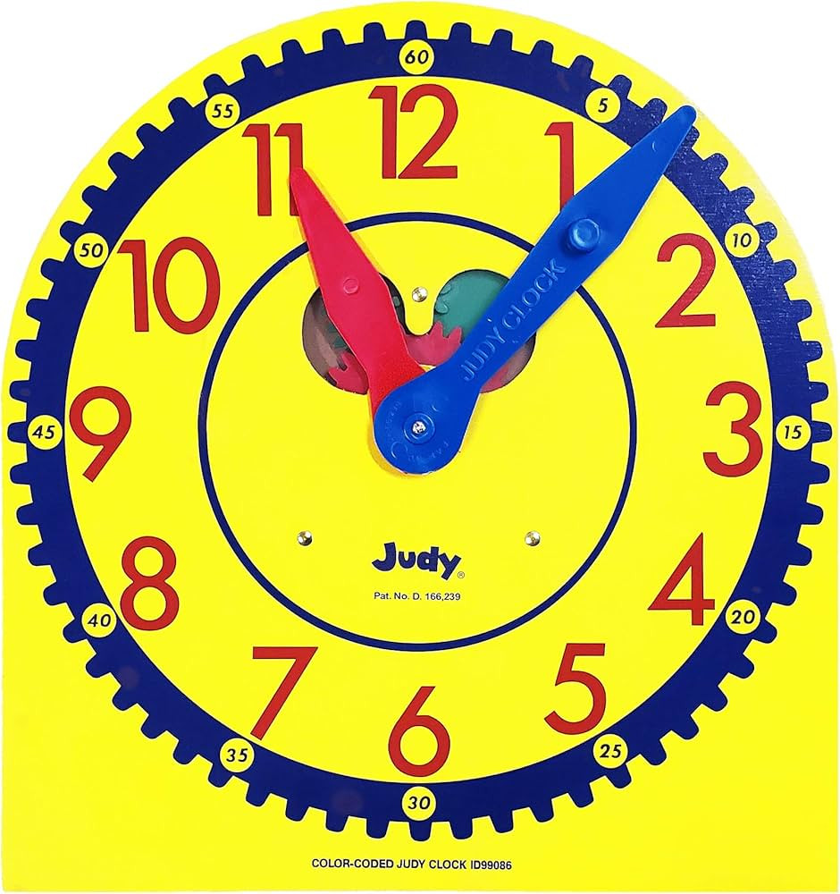 Carson Dellosa 13" x 12" Judy Clock, Time-Telling Teaching Clock for Kids, Classroom Clock for Te... | Amazon (US)