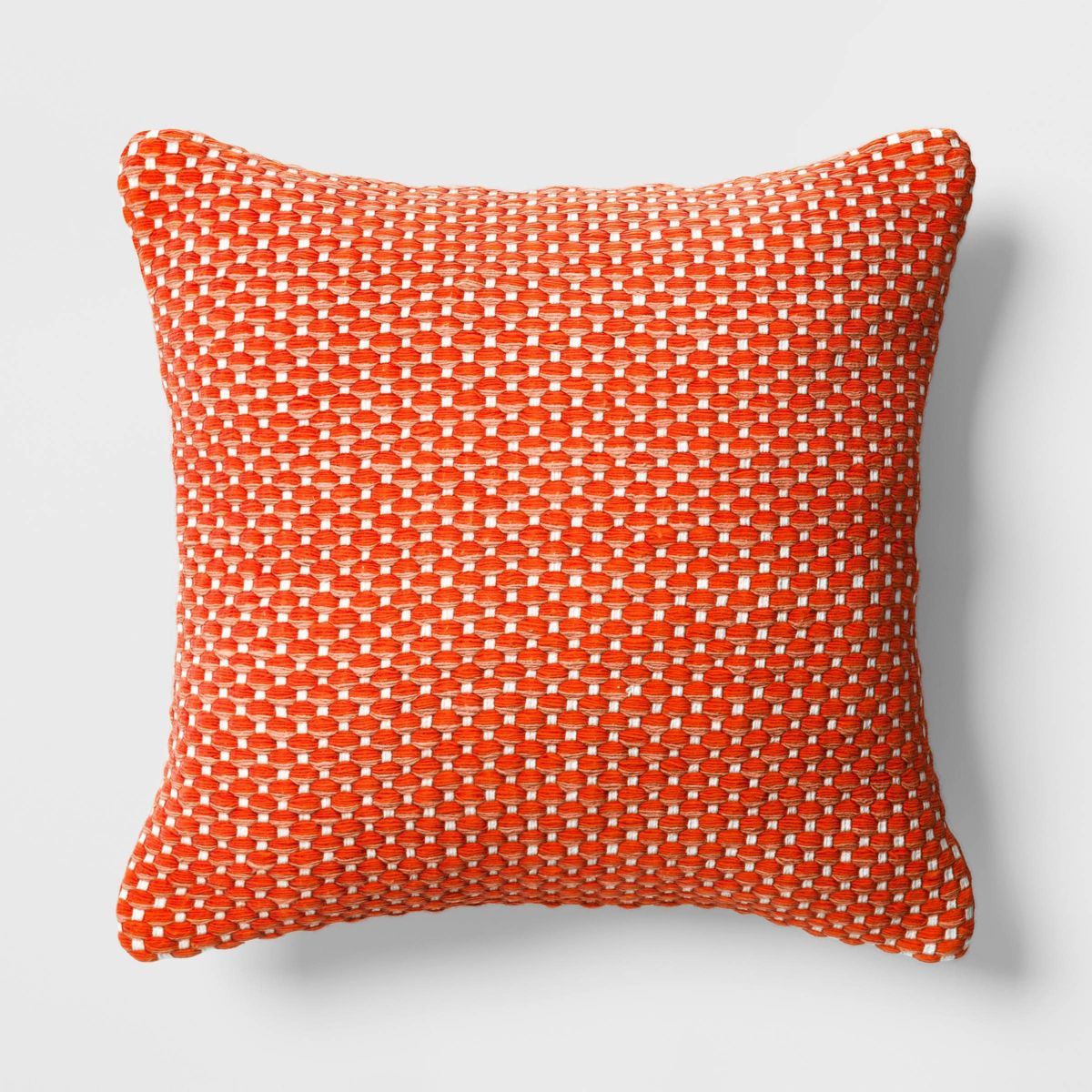 20"x20" Woven Waves High Dimension Square Outdoor Throw Pillow Orange - Threshold™ | Target