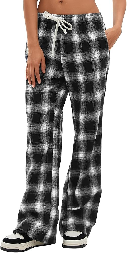 Darong Women's Lounge Pants Plaid Teen Clothing Comfy Baggy Trendy Cute Soft Waist Drawstring Wit... | Amazon (US)