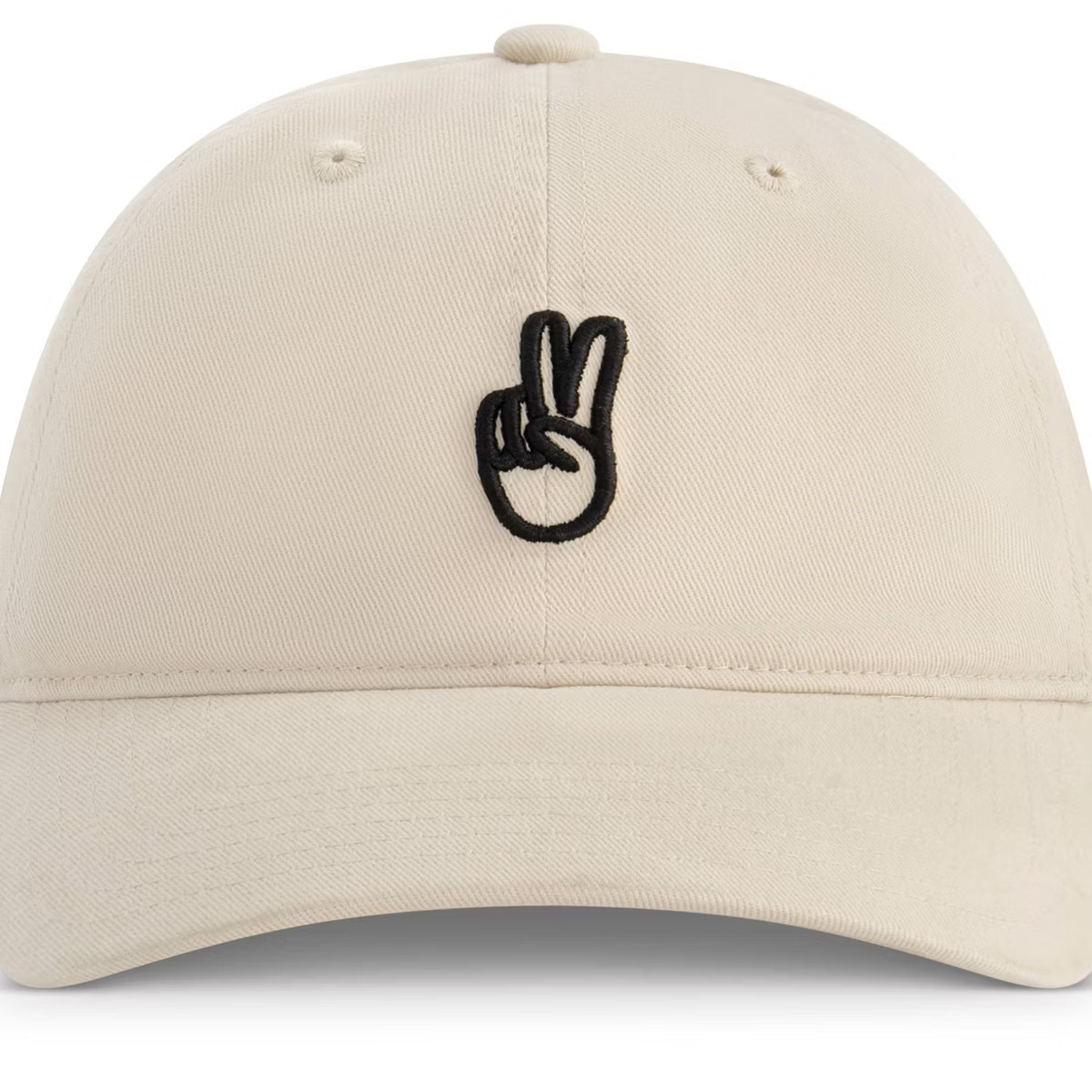 Concept One Peace Sign Dad Baseball Hat - Beige: Cotton Twill, Adjustable Hook & Loop Fastener, M... | Target