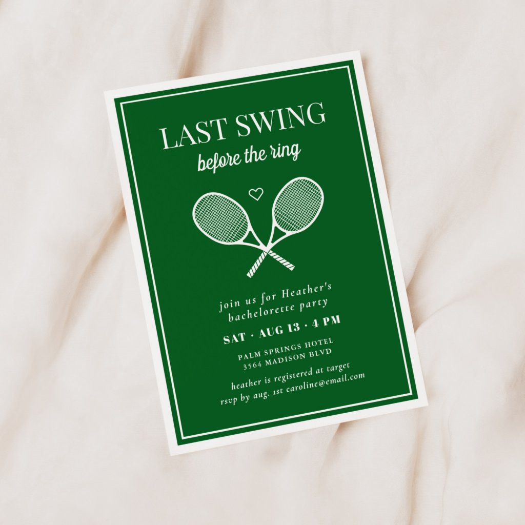 Last Swing Before the Ring Tennis Bachelorette | Zazzle