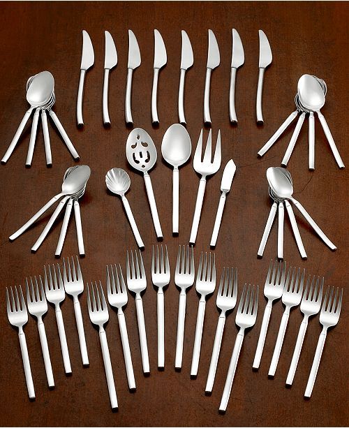 Zwilling TWIN® Brand Opus 18/10 Stainless Steel 45-Pc. Flatware Set, Service for 8 | Macys (US)