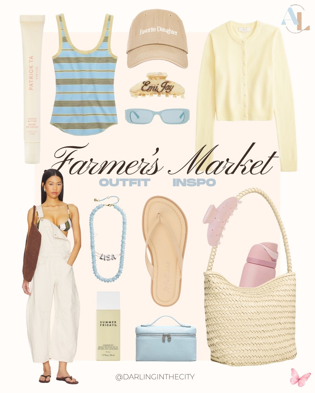 farmers market outfit! free people good luck overalls + aerie stripe tank 

#LTKootd #LTKdayinmylife #LTKSaleAlert