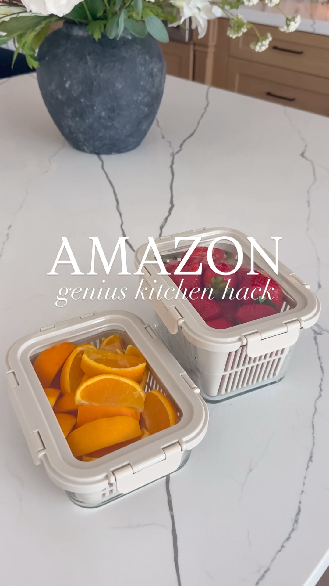 These food storage containers have stretchy lids so they can fit even more! Over-filling is perfectly fine! 🫶🏼🍓🍊

#amazonfinds #thesistershoppers #amazonmusthaves #kitchengadget #kitchenfavorites

#LTKdayinmylife #LTKfoodie #LTKHome