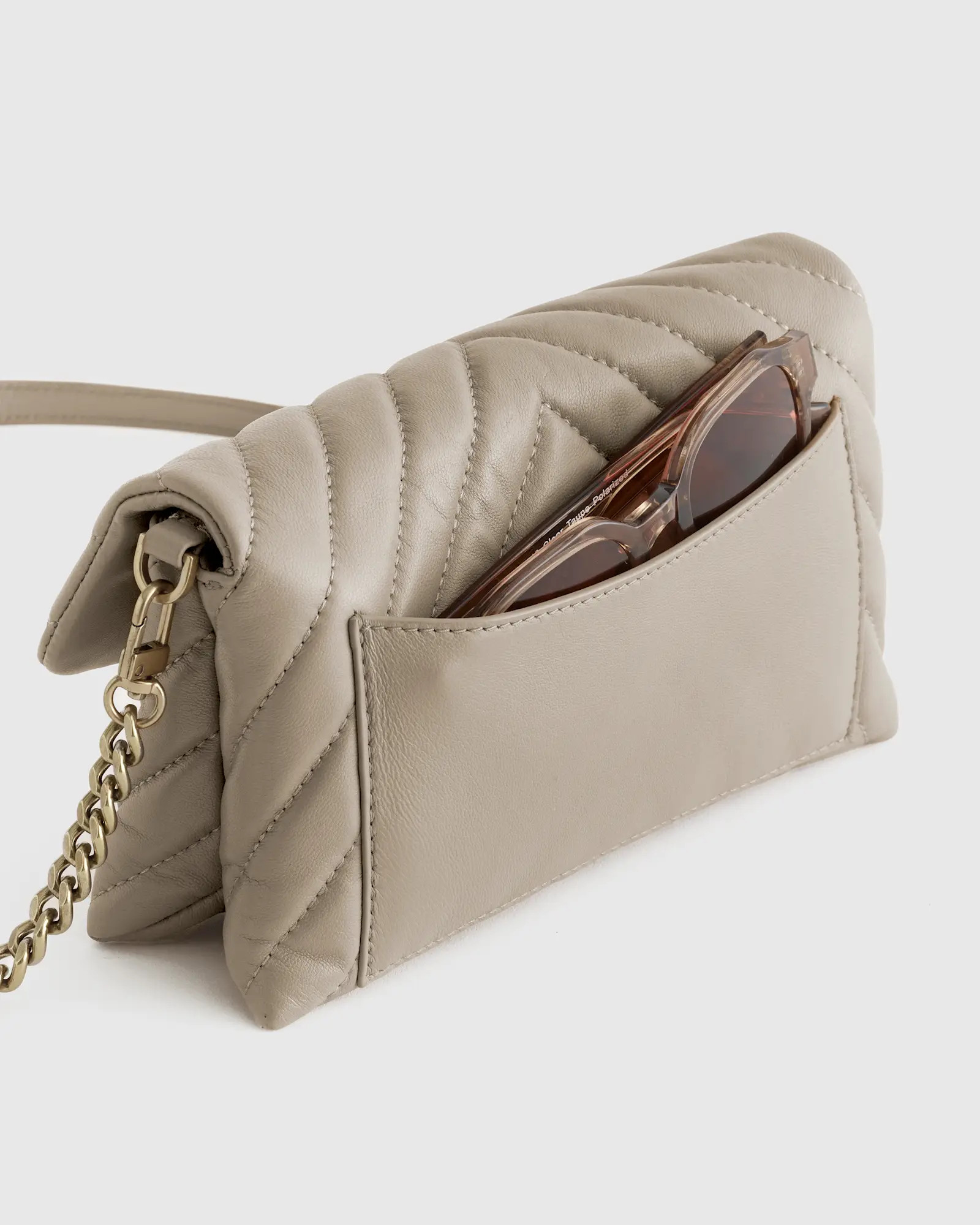 Italian Leather Quilted Wallet Crossbody | Quince