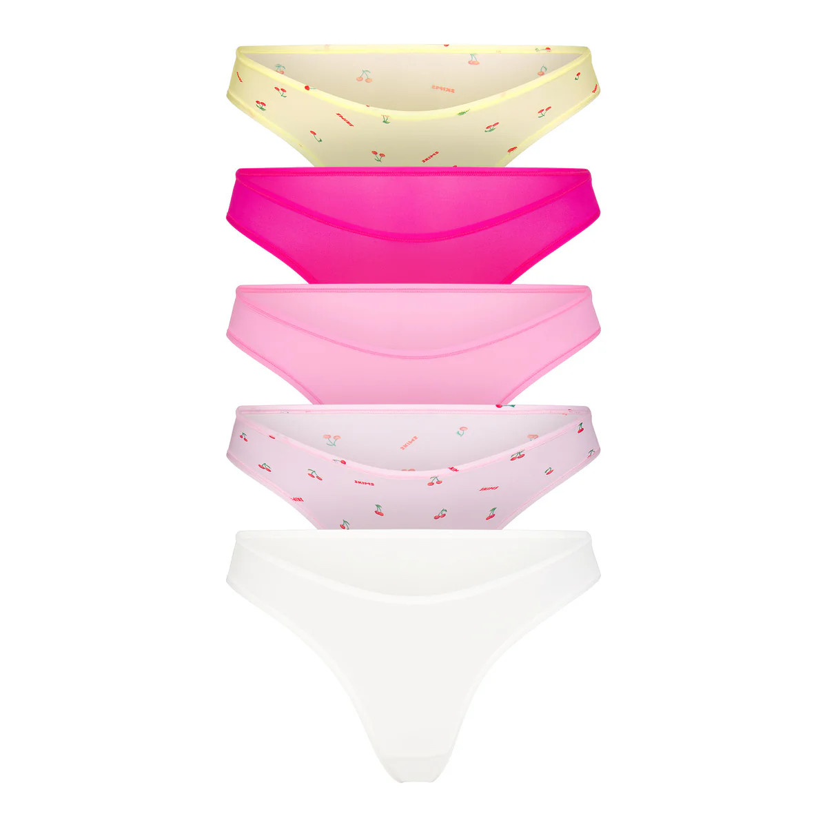 FITS EVERYBODY THONG 5-PACK | CHERRY PRINT MULTI | SKIMS (US)