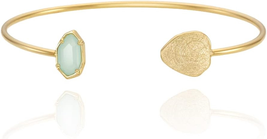 OZEL – Cuff Bracelets for Women – 18K Real Gold Plated Cuff Bracelet – Colorful Crystal Gol... | Amazon (US)